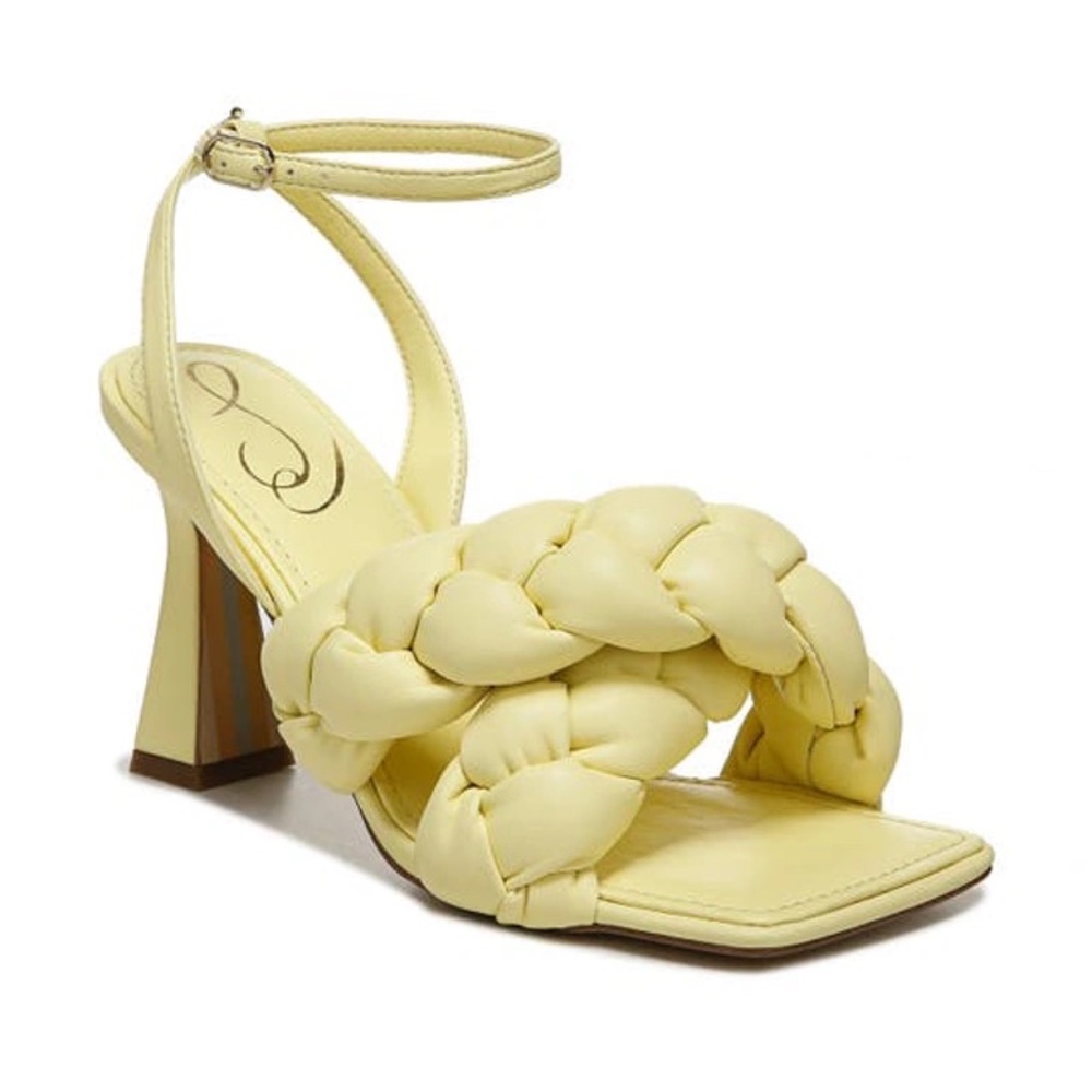 Sam Edelman Courtney Braided Sandal 8.5 Butter Yellow
